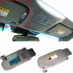 Hyundai Tucson Left Sunvisor Assembly Gray 2005-2009