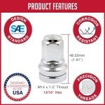 32 Pcs Chrome Lug Nuts for Ford Trucks