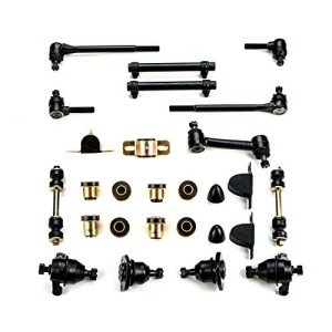 Black Polyurethane Front Suspension Rebuild Kit, 27 Pieces