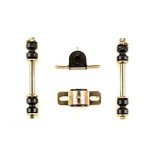 Black Polyurethane Front Suspension Rebuild Kit, 27 Pieces