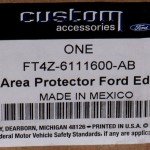 2015-2016 Ford Edge Black Cargo Liner Mat