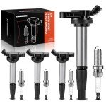 Ignition Coil Pack and Spark Plugs Set for Toyota
