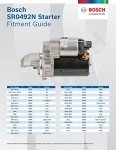 Bosch Starter for Select BMW Models