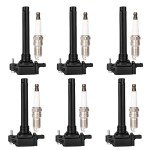 Ignition Coil Pack & Spark Plugs Set for Chrysler Dodge Jeep