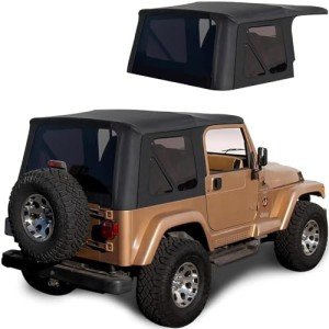 Sierra Offroad Black Soft Top for Jeep Wrangler