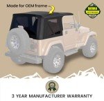 Sierra Offroad Black Soft Top for Jeep Wrangler