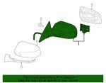 Subaru 2010 Legacy/Outback Right Rear View Mirror