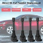 Ignition Coil Pack & Spark Plugs Set for Nissan