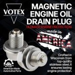 USA-Made M14 Magnetic Oil Drain Plug - Fits Many