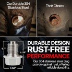 USA-Made M14 Magnetic Oil Drain Plug - Fits Many