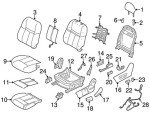 Nissan Front Seat Cushion Finisher Part (87380-4BB3B)