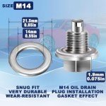 24-Piece Aluminum M14 Oil Drain Plug Washers