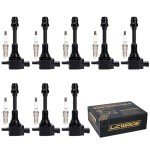 Ignition Coil Pack & Spark Plugs for Nissan V8