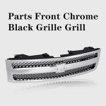 Front Chrome Black Grille for 2007-2013 Silverado