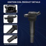 GAGOLCAR OEM Ignition Coil Pack and Spark Plugs