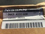 Genuine Nissan OEM Factory Part (16554-JA000)