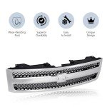 Front Chrome Black Grille for 2007-2013 Silverado