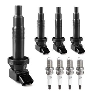 Ignition Coil Pack and Spark Plugs Kit - 4 Pack