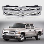 Front Chrome Black Grille for 2007-2013 Silverado