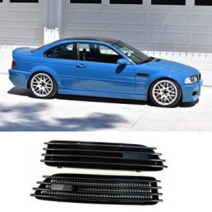 BMW E46 Glossy Black Side Fender Grilles Set