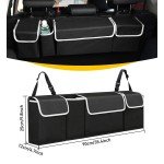 Oxford Back Seat Cargo Storage Organizer - Black