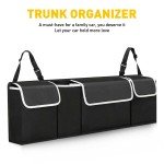 Oxford Back Seat Cargo Storage Organizer - Black
