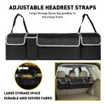 Oxford Back Seat Cargo Storage Organizer - Black