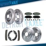 10.31" Drilled Rotors and Brake Pads for Honda Civic