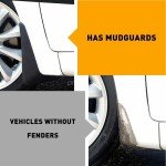 Universal Black Car Mud Flaps - 4 Pack