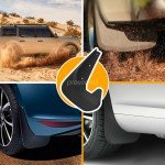 Universal Black Car Mud Flaps - 4 Pack