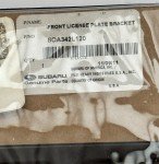 Subaru Genuine Front License Plate Bracket