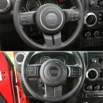 Jeep Wrangler JK Carbon Fiber Steering Wheel Trim