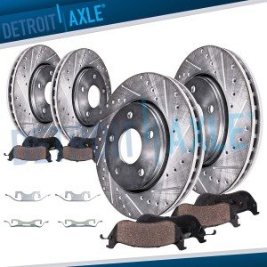 13.78" Drilled Brake Rotors & Pads for Grand Cherokee