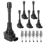 Ignition Coil and Spark Plug Set for Nissan, Infiniti