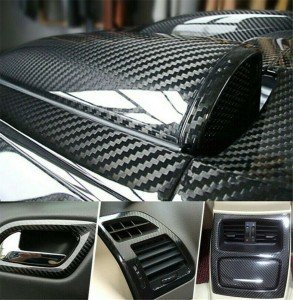 Carbon Fiber Vinyl Wrap for Car Interior Decals