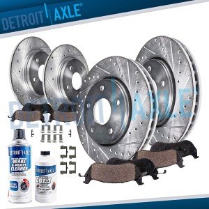 Drilled & Slotted Brake Rotors and Pads Set