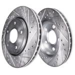 Front and Rear Drilled Brake Rotors Kit for Subaru