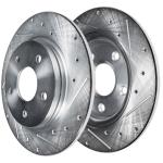 Front and Rear Drilled Brake Rotors Kit for Subaru