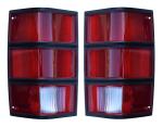 Black Trim Taillight Pair for 86-92 Jeep Comanche