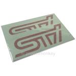 Subaru STi Logo Decal Set Cherry Red Pair