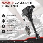 Ignition Coil Pack & Spark Plugs Set for Nissan