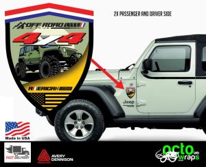 Jeep Wrangler Rubicon Unlimited Side Decal Stickers