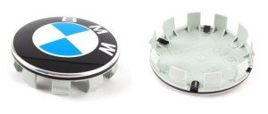BMW Wheel Center Cap Set of 4, Chrome Edge