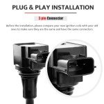 Ignition Coil Pack & Spark Plugs Set for Nissan
