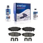 Drilled Rotors Brake Pads & Wheel Lug Nuts Set