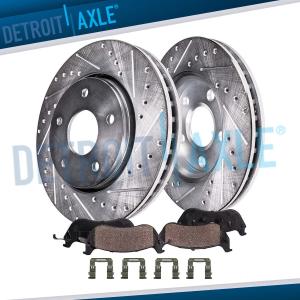 Front Drilled Brake Rotors and Pads for Subaru