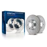 Front Drilled Rotors and Brake Pads Kit for Jeep TJ