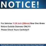 Rear Brake Rotor and Pad Kit for Subaru