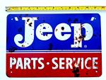 Jeep Parts Service Metal Sign for Mancave