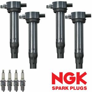 Ignition Coil and NGK Spark Plug Set for Chrysler Dodge Jeep
